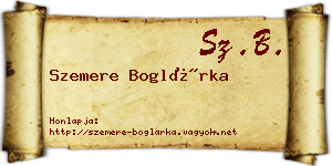 Szemere Boglárka névjegykártya